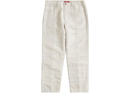 Supreme Patchwork Leather 5-Pocket Jean White
