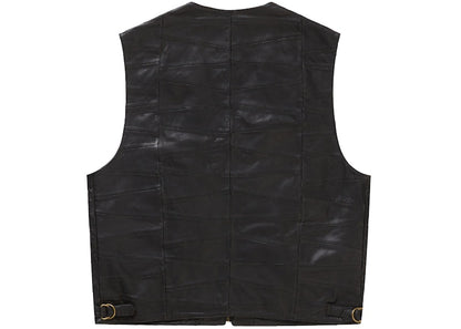 Supreme Patchwork Leather Cargo Vest Black
