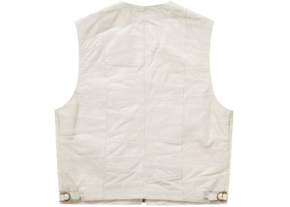 Supreme Patchwork Leather Cargo Vest White