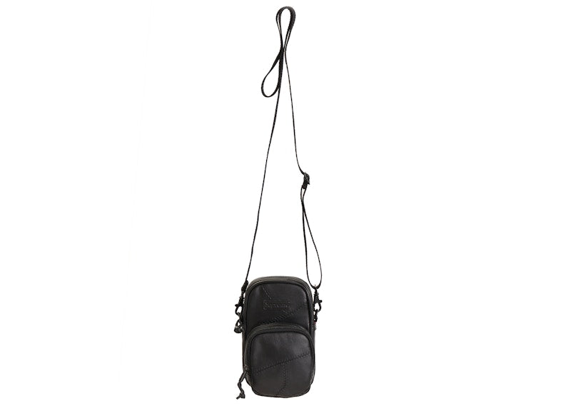 Supreme Patchwork Leather Small Shoulder Bag Black