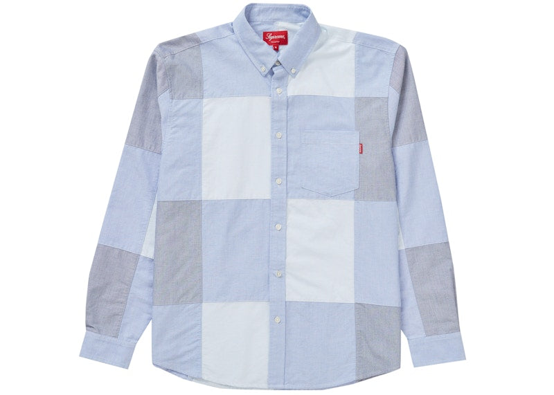 Supreme Patchwork Oxford Shirt Blue
