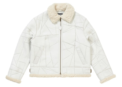 Supreme Patchwork Shearling B-3 Jacket White