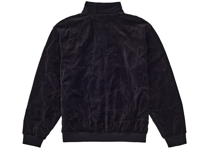 Supreme Patchwork Velour Track Jacket Black