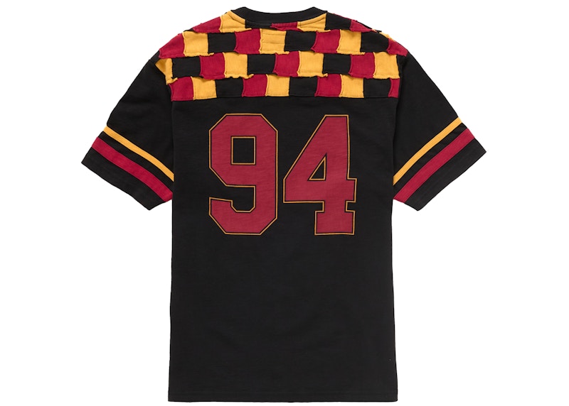 Supreme Patchwork Yoke Football Top Black