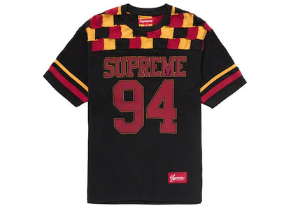 Supreme Patchwork Yoke Football Top Black
