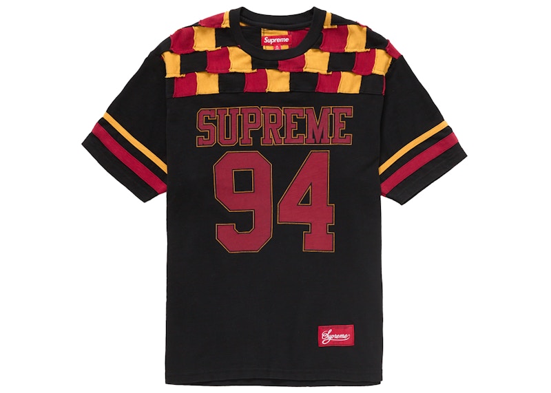 Supreme Patchwork Yoke Football Top Black