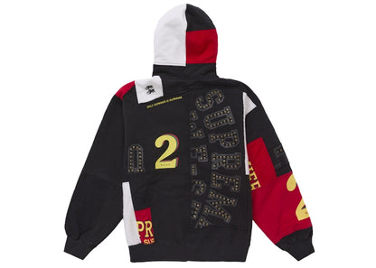 Supreme Patchwork Zip Up Hooded Sweatshirt (SS25) Black