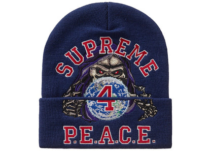 Supreme Peace Embroidered Beanie Navy