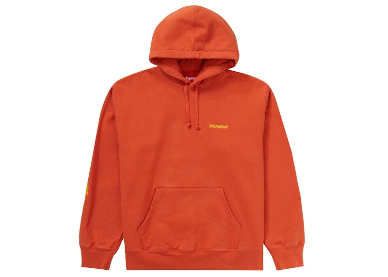 Supreme Peace Hooded Sweatshirt Burnt Orange