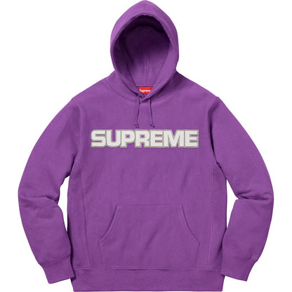Supreme Perforated Leather Hooded Sweatshirt Violet