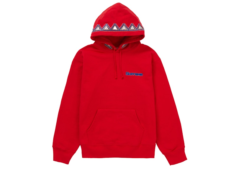 Supreme Pharaoh Studded Hooded Sweatshirt Red