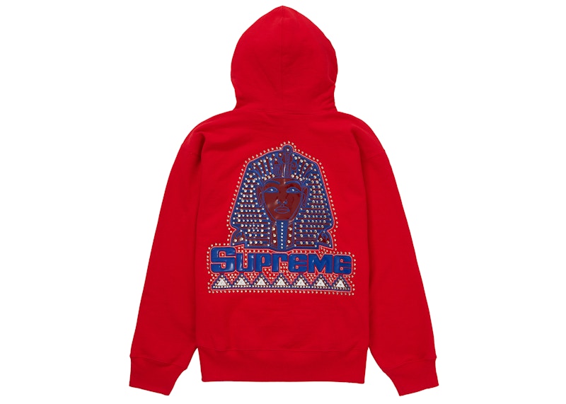 Supreme Pharaoh Studded Hooded Sweatshirt Red