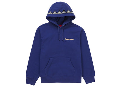 Supreme Pharaoh Studded Hooded Sweatshirt Washed Navy