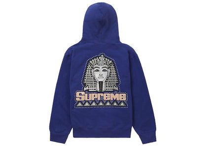 Supreme Pharaoh Studded Hooded Sweatshirt Washed Navy