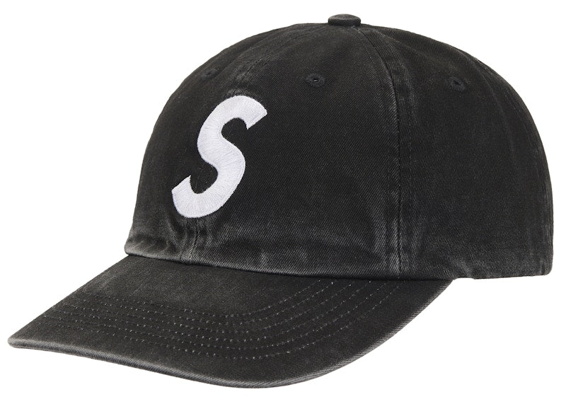 Supreme Pigment Coated 2-Tone S Logo 6-Panel Black