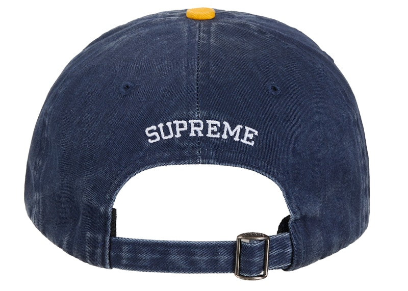 Supreme Pigment Coated 2-Tone S Logo 6-Panel Dark Denim