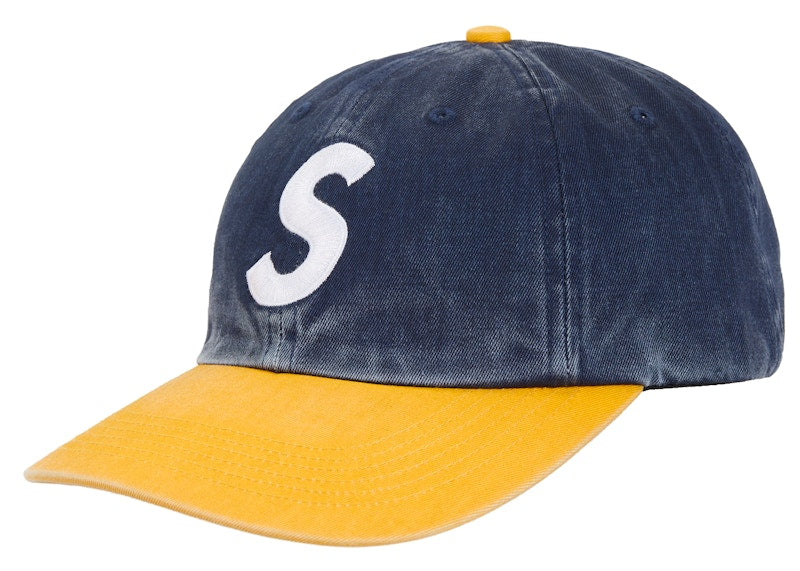 Supreme Pigment Coated 2-Tone S Logo 6-Panel Dark Denim
