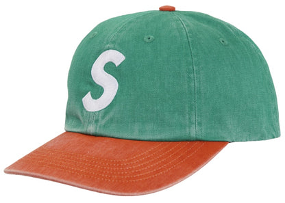 Supreme Pigment Coated 2-Tone S Logo 6-Panel Green