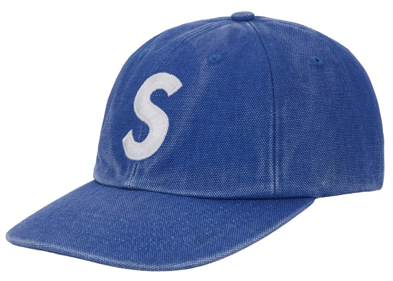 Supreme Pigment Coated Canvas S Logo 6-Panel Blue