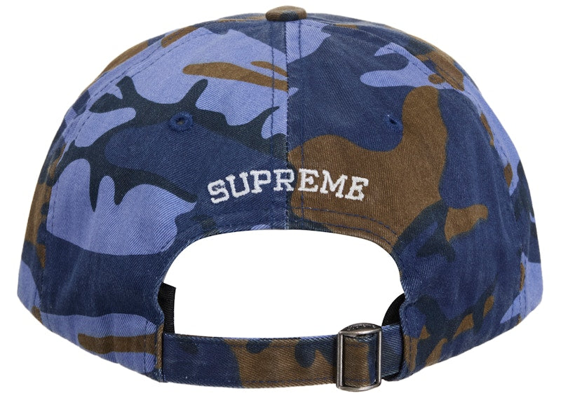 Supreme Pigment Coated S Logo 6-Panel Blue Camo