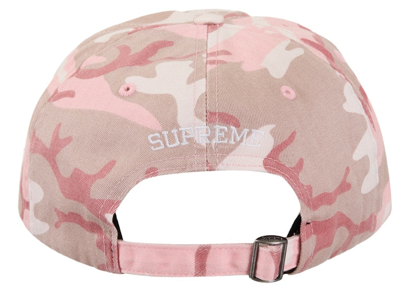 Supreme Pigment Coated S Logo 6-Panel Pink Camo