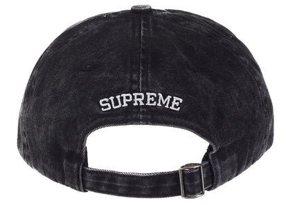 Supreme Pigment Print S Logo 6-Panel (FW23) Washed Black