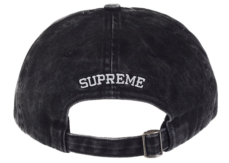 Supreme Pigment Print S Logo 6-Panel (FW23) Washed Black