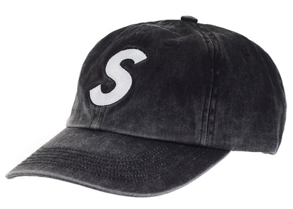 Supreme Pigment Print S Logo 6-Panel (FW23) Washed Black