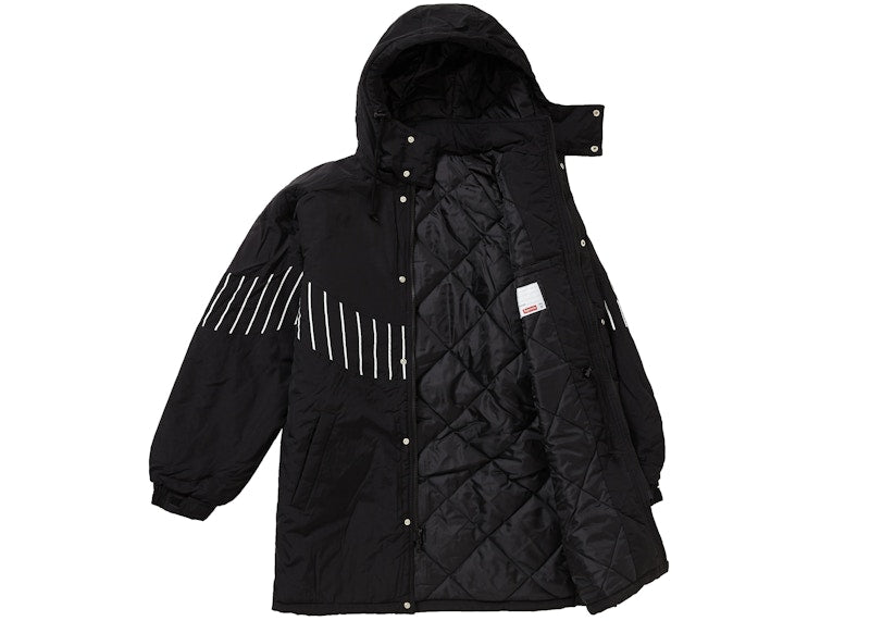 Supreme Pinstripe Panel Sports Parka Black
