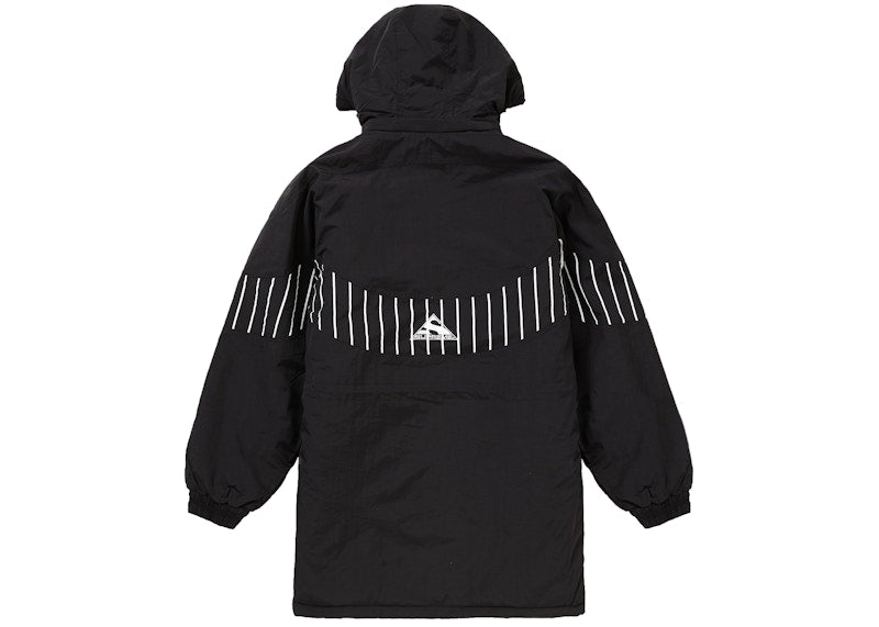 Supreme Pinstripe Panel Sports Parka Black