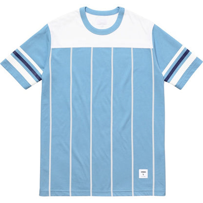 Supreme Pinstripe SS Football Top Light Blue
