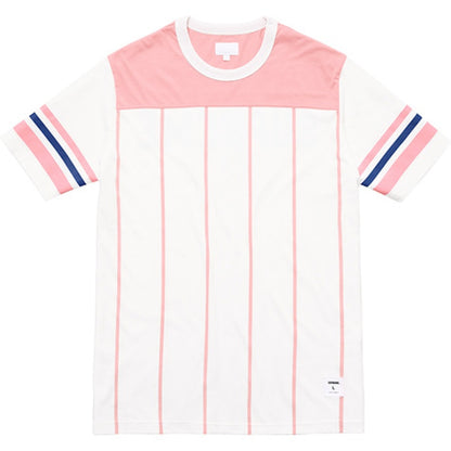 Supreme Pinstripe SS Football Top Pink