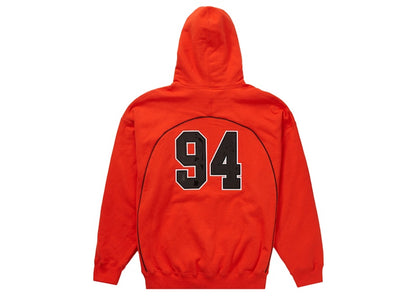 Supreme Boxy Piping Arc Hooded Sweatshirt Bright Orange