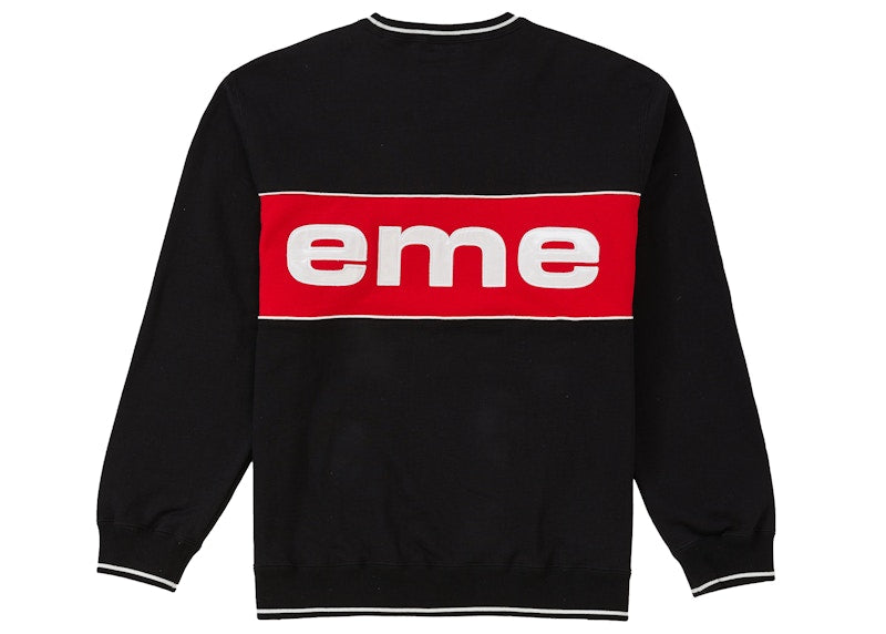 Supreme Piping Crewneck Black