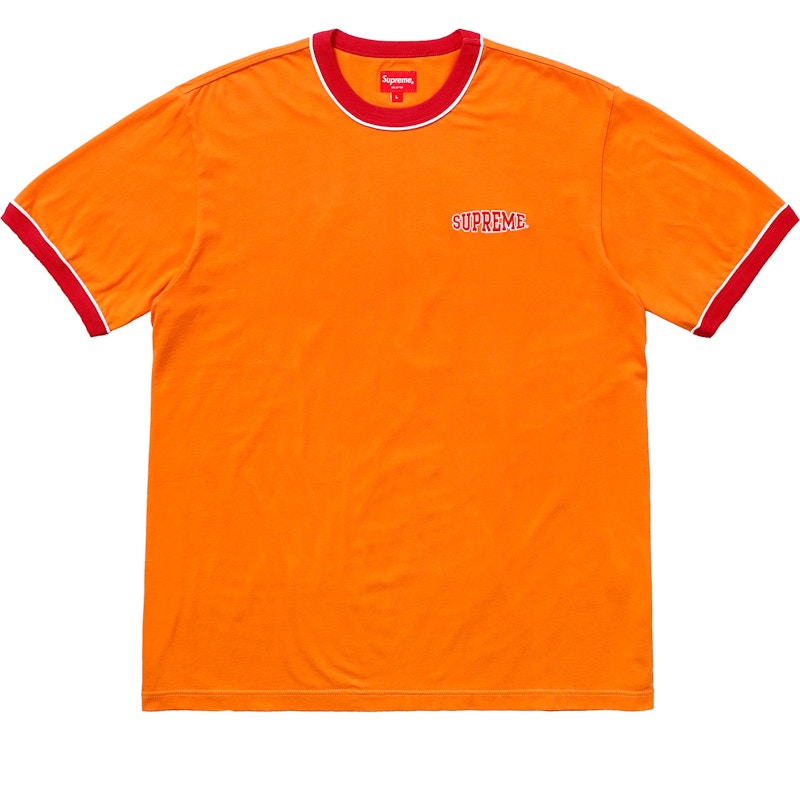 Supreme Piping Ringer Tee Orange