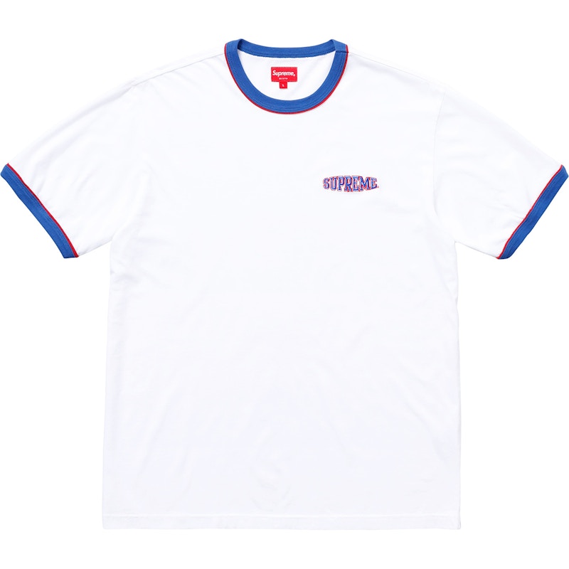 Supreme Piping Ringer Tee White