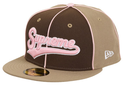 Supreme x New Era Piping Script Logo Cap Brown