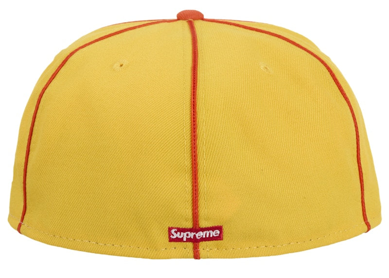 Supreme x New Era Piping Script Logo Cap Yellow