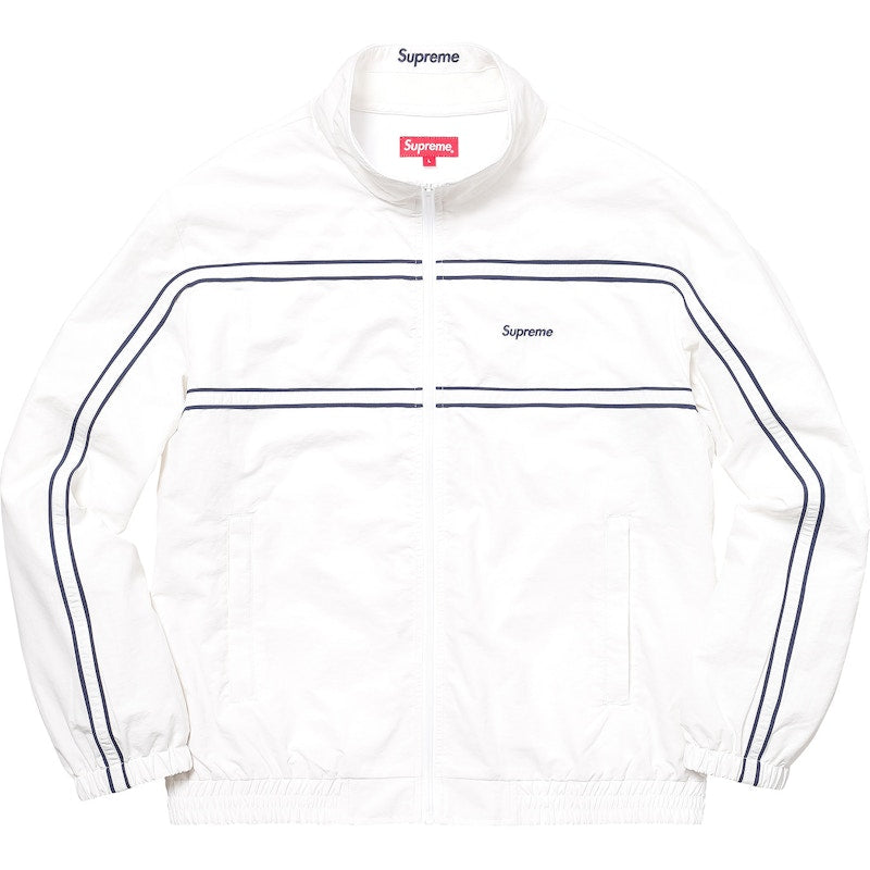 Supreme Piping Track Jacket White