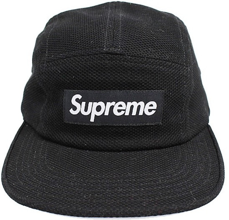 Supreme Pique Knit Camp Cap Black