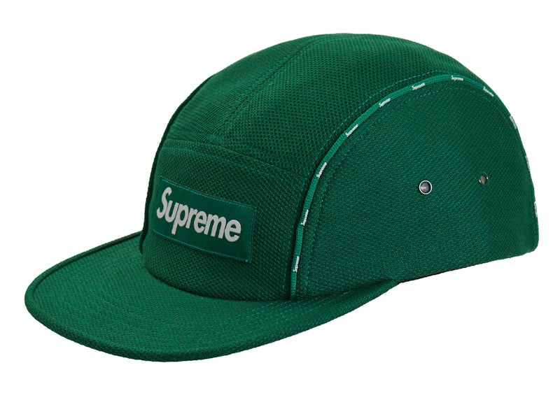 Supreme Pique Piping Camp Cap Green