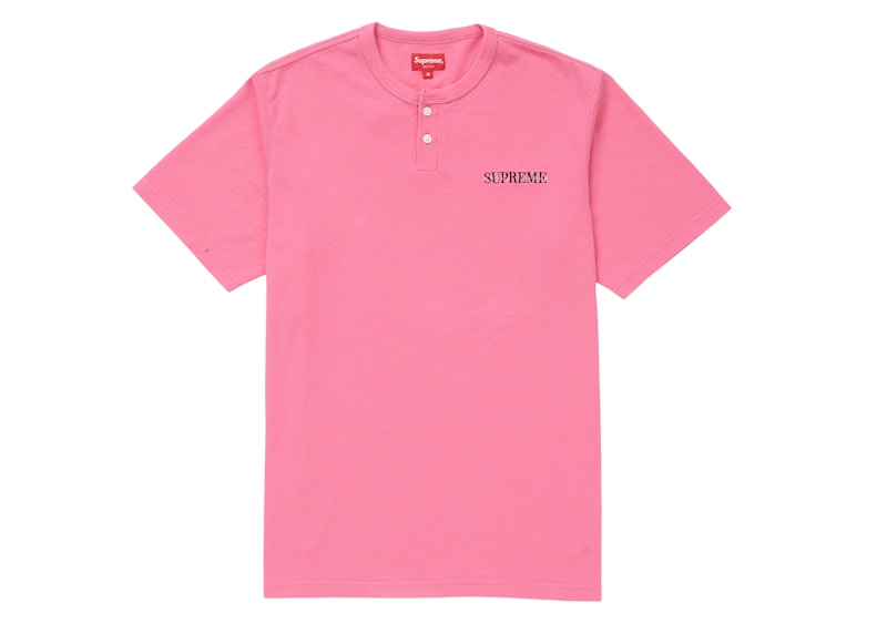 Supreme Pique S/S Henley Pink