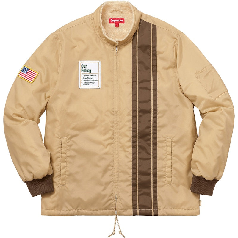 Supreme Pit Crew Jacket Tan