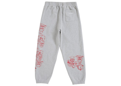 Supreme Pitbulls Embroidered Sweatpant Heather Grey