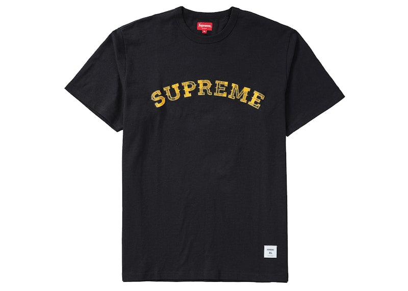 Supreme Plaid Applique S/S Top Black