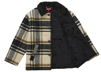Supreme Plaid Car Coat Cream