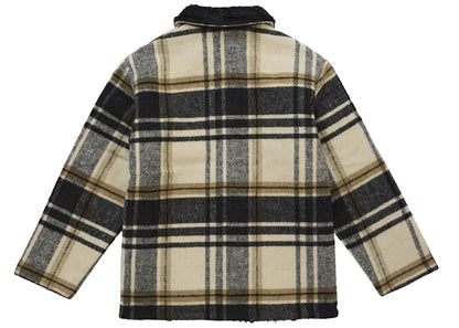 Supreme Plaid Car Coat Cream