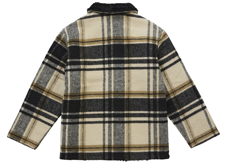 Supreme Plaid Car Coat Cream