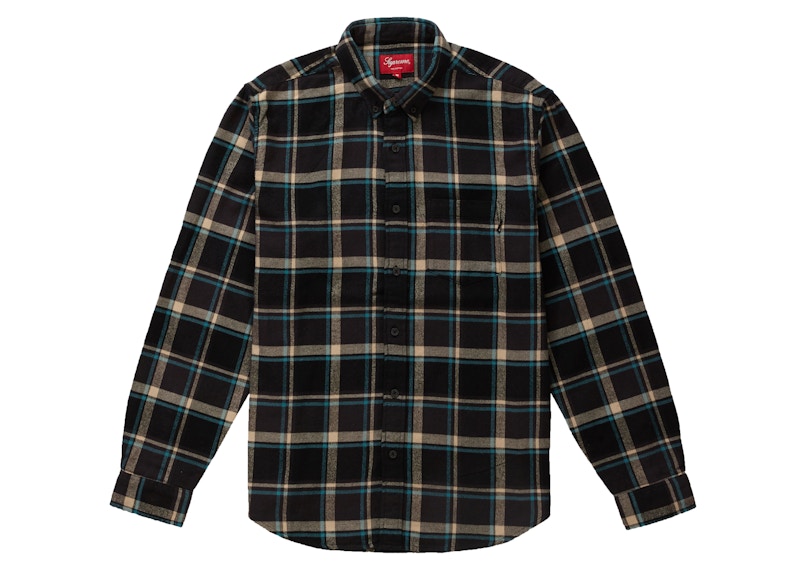 Supreme Plaid Flannel Shirt Black