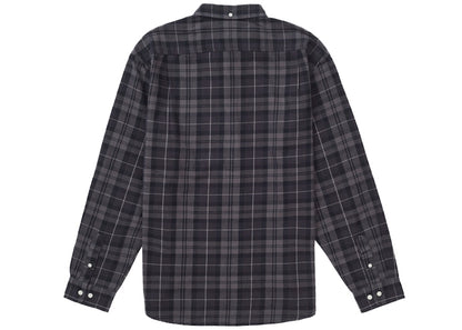 Supreme Plaid Flannel Shirt (FW24) Black